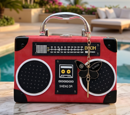 Slingss Luxury Range Exclusive Radio Style Partywear Handbag For Ladies With Long Belt