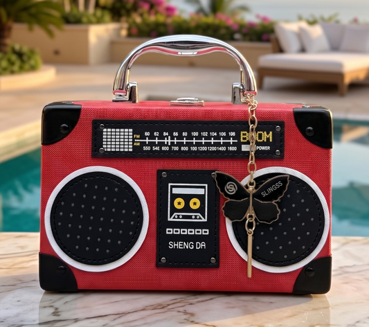Slingss Luxury Range Exclusive Radio Style Partywear Handbag For Ladies With Long Belt