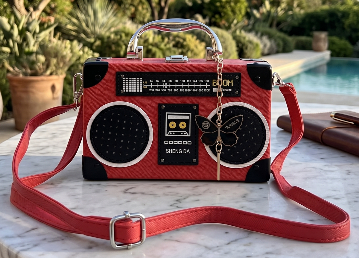 Slingss Luxury Range Exclusive Radio Style Partywear Handbag For Ladies With Long Belt
