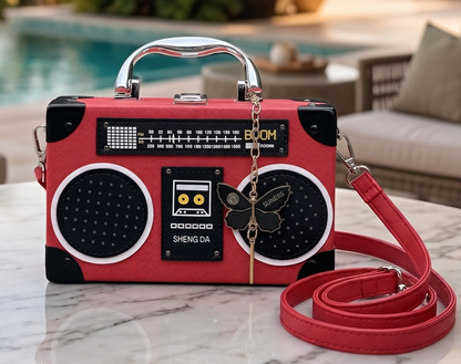Slingss Luxury Range Exclusive Radio Style Partywear Handbag For Ladies With Long Belt