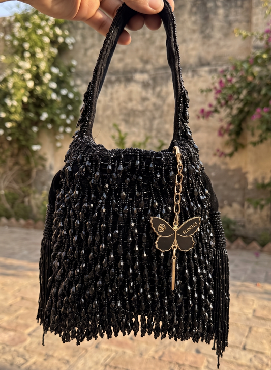 Slingss Exclusive Luxury Range Crystal Partywear Potli For Ladies With Handle