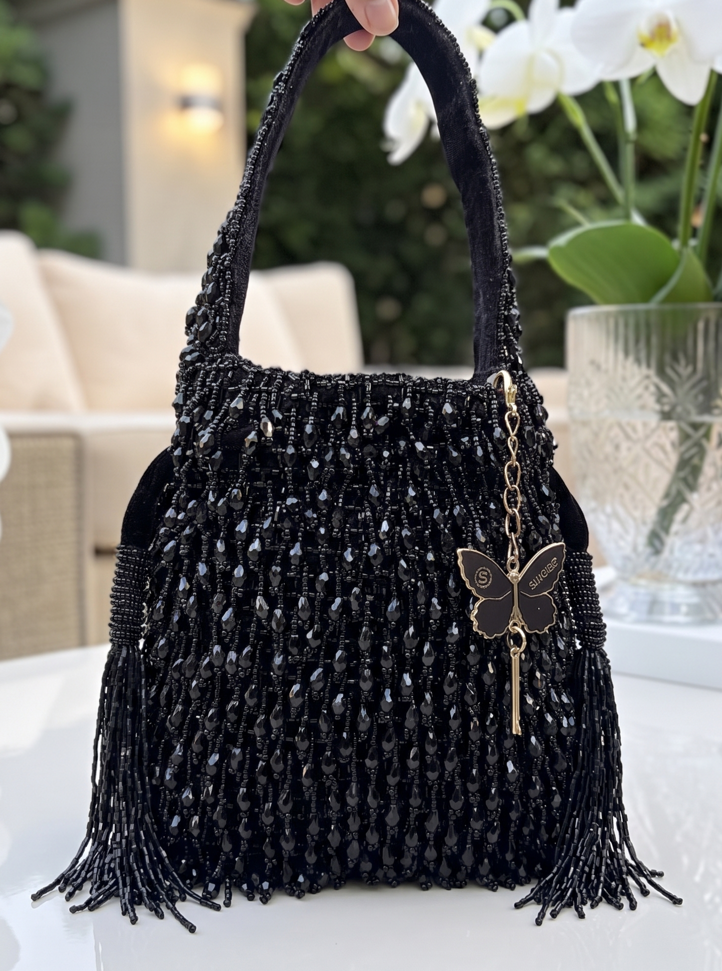 Slingss Exclusive Luxury Range Crystal Partywear Potli For Ladies With Handle