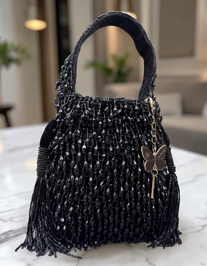 Slingss Exclusive Luxury Range Crystal Partywear Potli For Ladies With Handle