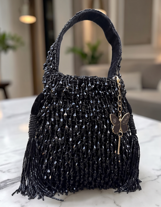 Slingss Exclusive Luxury Range Crystal Partywear Potli For Ladies With Handle