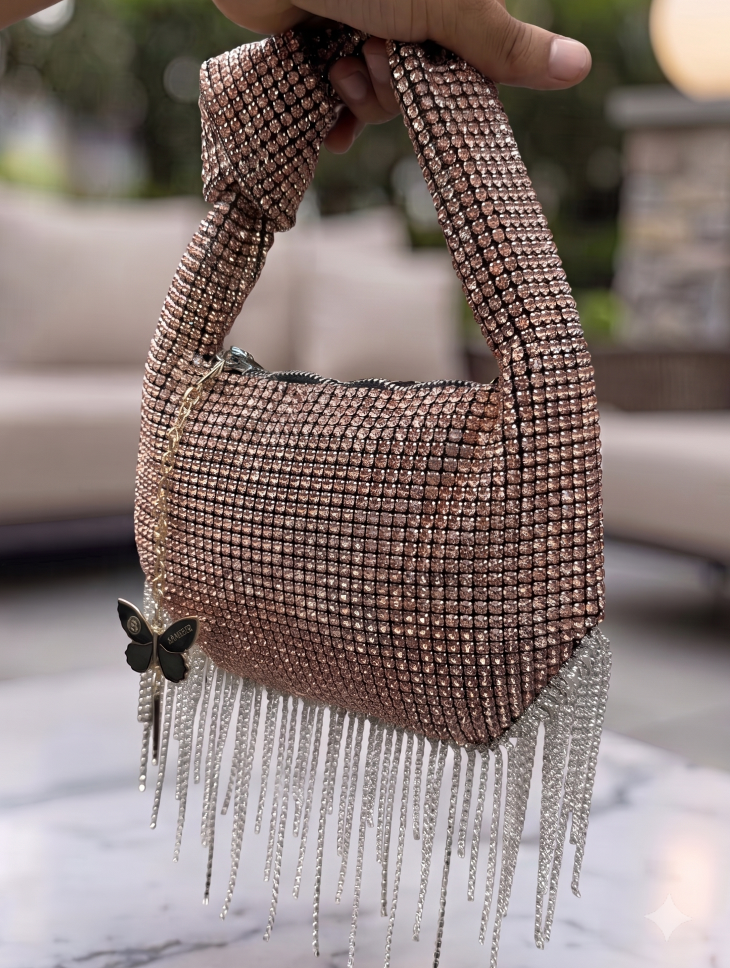 Slingss Luxury Range Exclusive Diamond Studded Partywear Handbag For Ladies