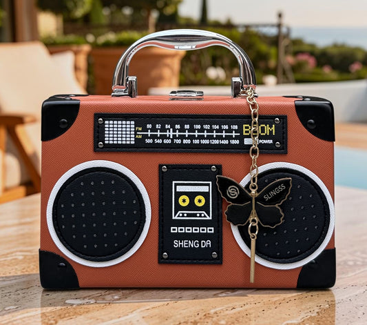 Slingss Luxury Range Exclusive Radio Style Partywear Handbag For Ladies With Long Belt
