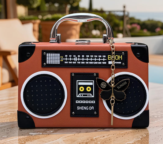 Slingss Luxury Range Exclusive Radio Style Partywear Handbag For Ladies With Long Belt