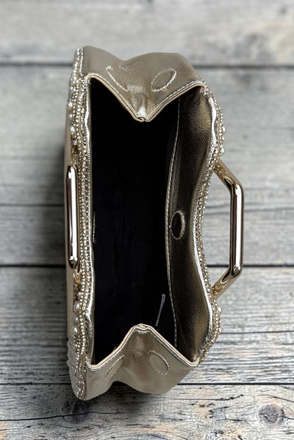 Slingss Luxury Range Pearl Partywear Handbag For Ladies With Handle
