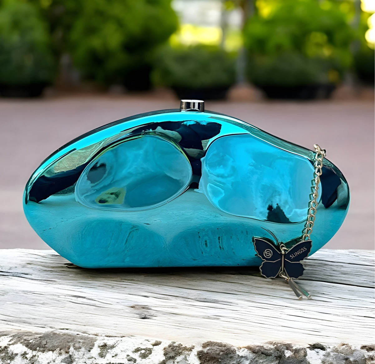 Slingss Premium Acrylic Partywear Clutch For Ladies With Long Chain