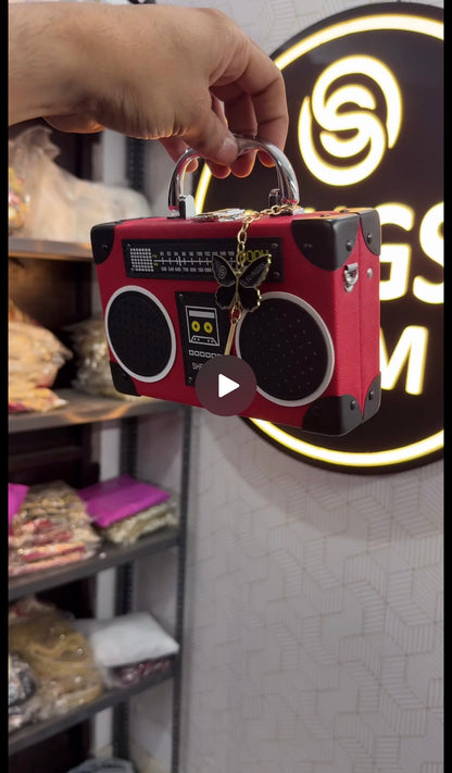 Slingss Luxury Range Exclusive Radio Style Partywear Handbag For Ladies With Long Belt