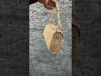 Slingss Luxury Range Diamond Embroidered Partywear Handbag For Ladies With Handle